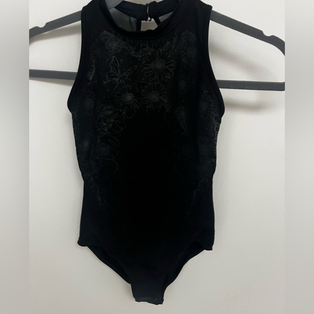 Bloch size 12 girls black ballet leotard